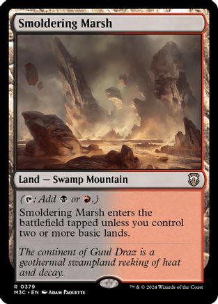 {R} Smoldering Marsh (Ripple Foil) [Modern Horizons 3 Commander][RPF M3C 379]