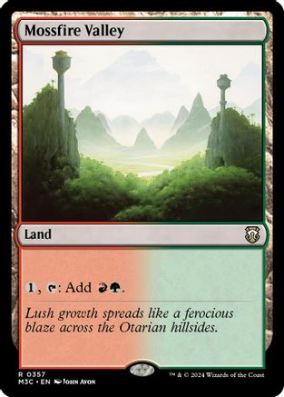 {R} Mossfire Valley (Ripple Foil) [Modern Horizons 3 Commander][RPF M3C 357]