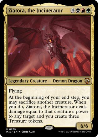 {R} Ziatora, the Incinerator (Ripple Foil) [Modern Horizons 3 Commander][RPF M3C 279]