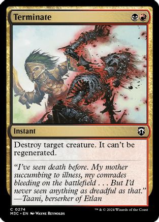{C} Terminate (Ripple Foil) [Modern Horizons 3 Commander][RPF M3C 274]