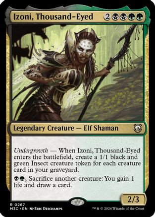 {R} Izoni, Thousand-Eyed (Ripple Foil) [Modern Horizons 3 Commander][RPF M3C 267]