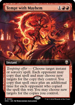 {R} Tempt with Mayhem (Extended Art) (Ripple Foil) [Modern Horizons 3 Commander][RPF M3C 062]