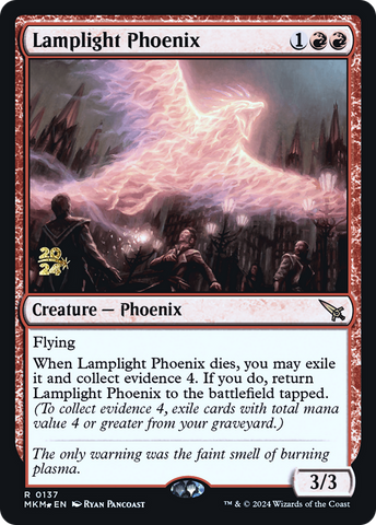 {R} Lamplight Phoenix [Murders at Karlov Manor Prerelease Promos][PR MKM 137]