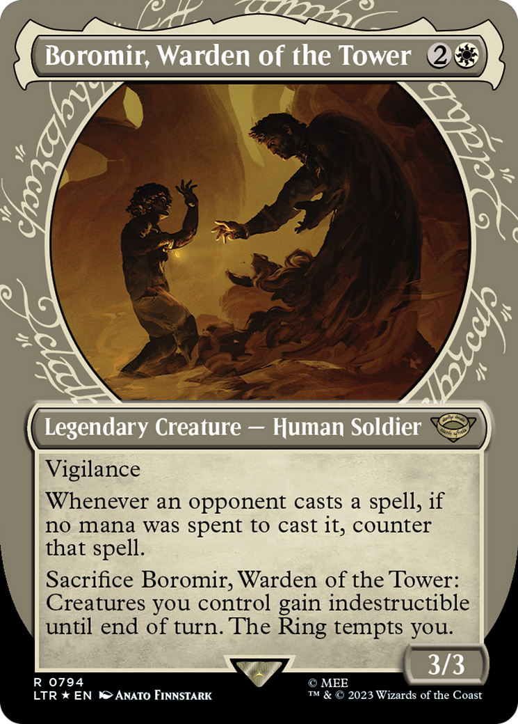 {R} Boromir, Warden of the Tower (Showcase) (Surge Foil) [The Lord of the Rings: Tales of Middle-Earth][LTR 794]