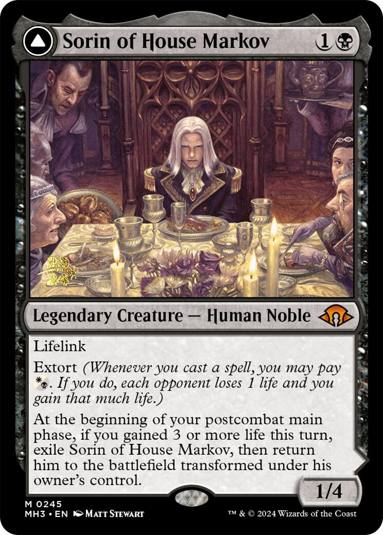 {R} Sorin of House Markov [Modern Horizons 3 Prerelese Promos][PR PMH3 245]