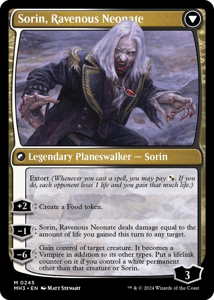 {R} Sorin of House Markov [Modern Horizons 3 Prerelese Promos][PR PMH3 245]