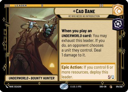 {SW-LD}Cad Bane - He Who Needs No Introduction (014/262) [Shadows of the Galaxy]