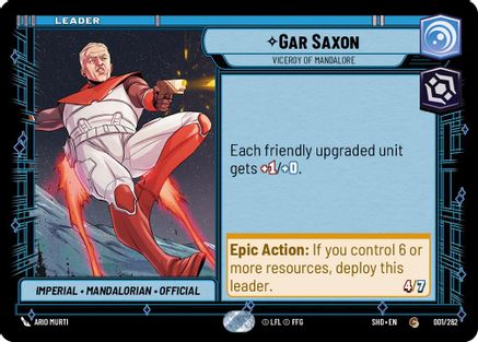 {SW-LD}Gar Saxon - Viceroy of Mandalore (001/262) [Shadows of the Galaxy]