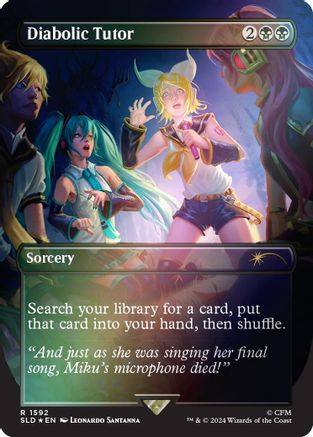 {R} Diabolic Tutor (1592) (Rainbow Foil) [Secret Lair Drop Series][RBF SLD 1592]