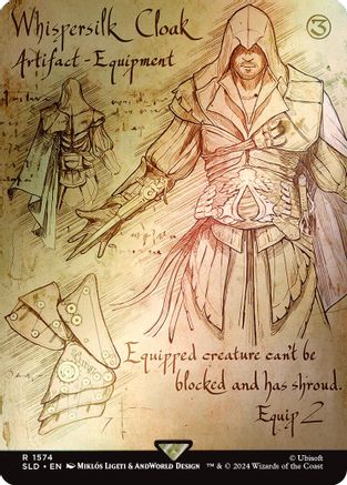 {R} Whispersilk Cloak (Rainbow Foil) [Secret Lair Drop Series][RBF SLD 1574]
