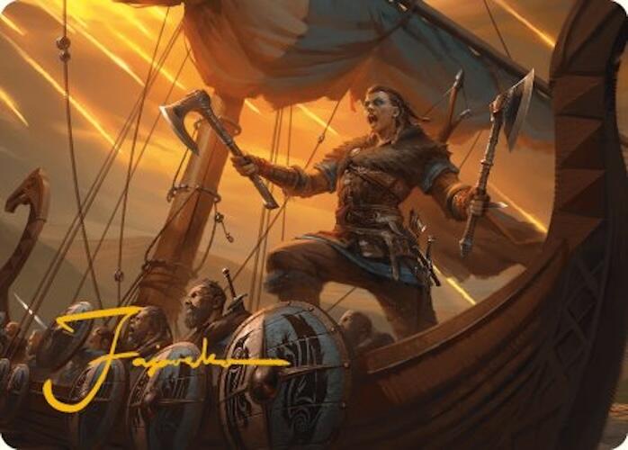 {A} Eivor, Battle-Ready Art Card (Gold-Stamped Signature) [Assassin's Creed Art Series][GS AACR 018]