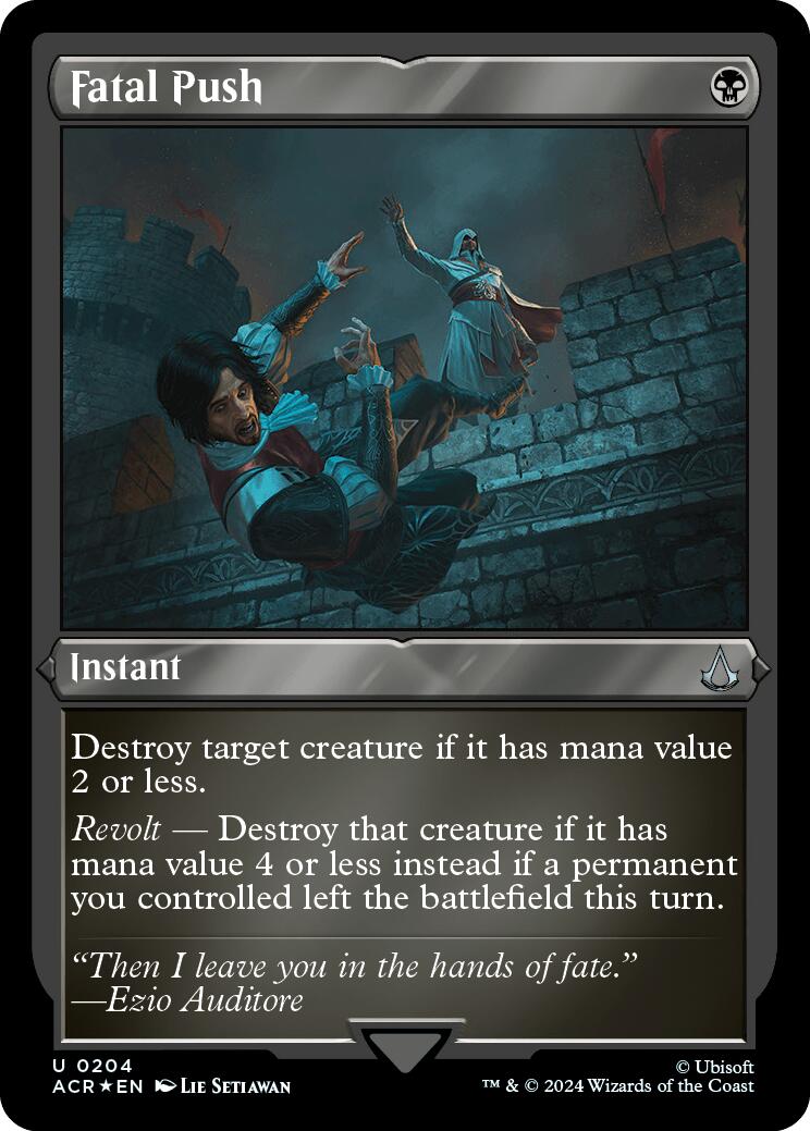 {C} Fatal Push (Foil Etched) [Assassin's Creed][ACR 204]