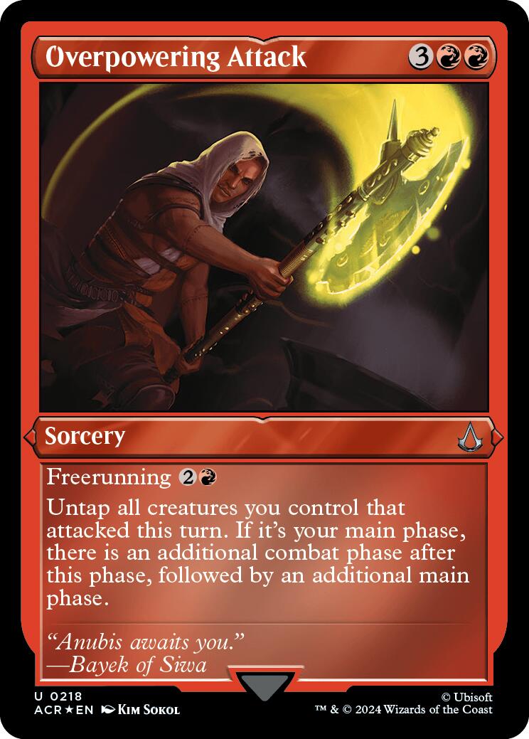 {C} Overpowering attack (Foil Etched) [Assassin's Creed][ACR 218]