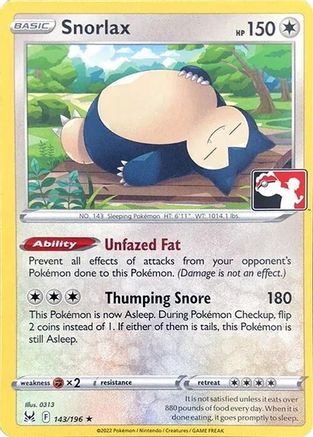 [PKM] Snorlax (143/196) [Prize Pack Series Cards]