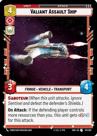 {SW-C}Valiant Assault Ship (151/262) [Shadows of the Galaxy]