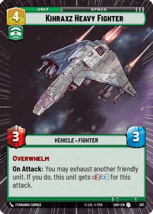 {SW-C}Kihraxz Heavy Fighter (Hyperspace) (387) [Shadows of the Galaxy]