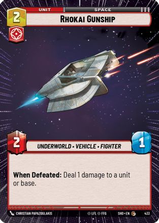 {SW-C}Rhokai Gunship (Hyperspace) (433) [Shadows of the Galaxy]