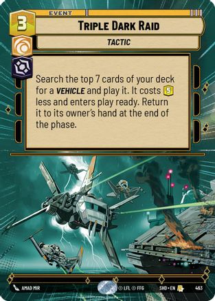 {SW-R}Triple Dark Raid (Hyperspace) (463) [Shadows of the Galaxy] - Misty Mountain Games