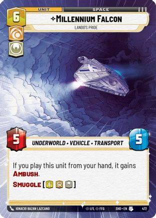 {SW-C}Millennium Falcon - Lando's Pride (Hyperspace) (472) [Shadows of the Galaxy]