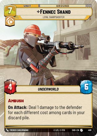 {SW-C}Fennec Shand - Loyal Sharpshooter (Hyperspace) (488) [Shadows of the Galaxy]