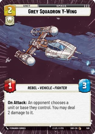 {SW-C}Grey Squadron Y-Wing (Hyperspace) (508) [Shadows of the Galaxy]