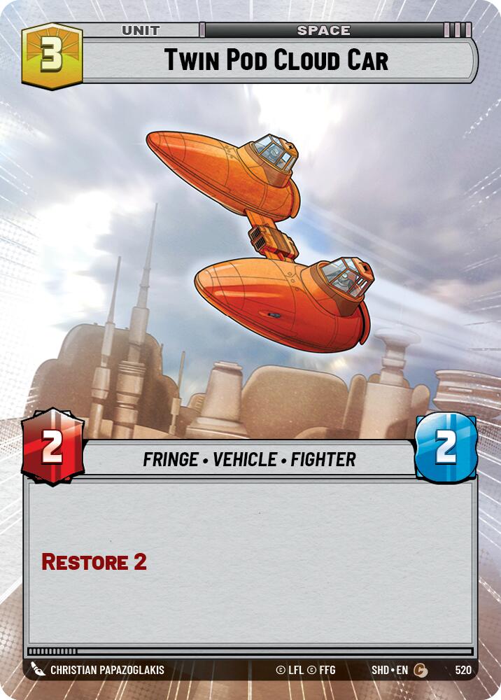 {SW-C}Twin Pod Cloud Car (Hyperspace) (520) [Shadows of the Galaxy]