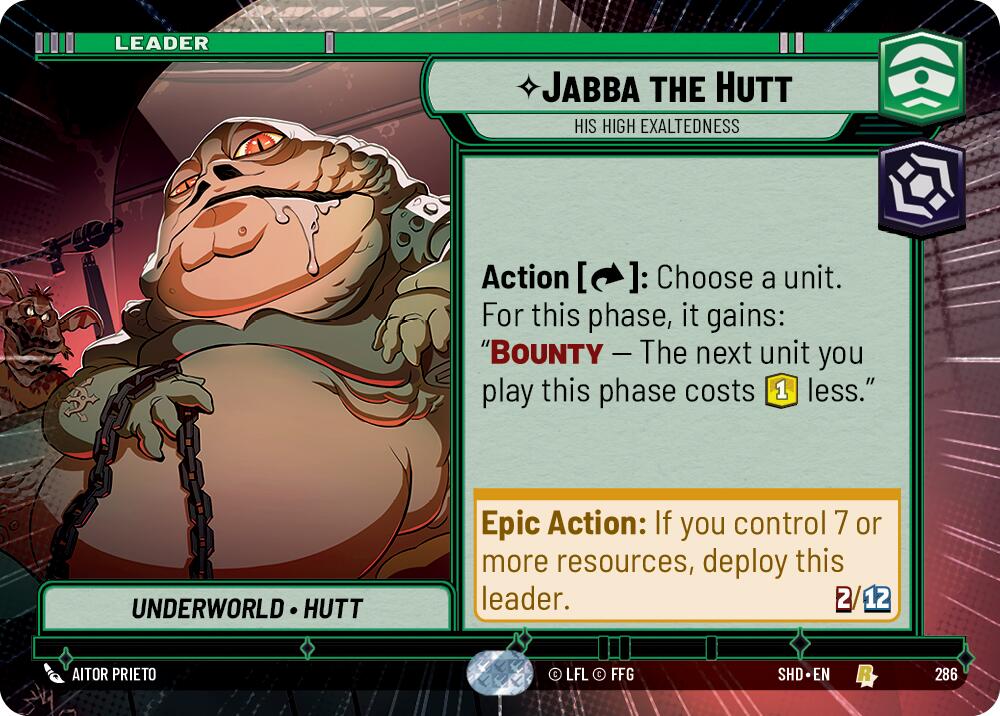 {SW-LD}Jabba the Hutt - His High Exaltedness (Hyperspace) (286) [Shadows of the Galaxy]
