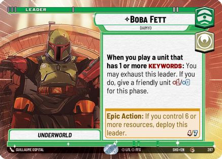 {SW-LD}Boba Fett - Daimyo (Hyperspace) (287) [Shadows of the Galaxy]