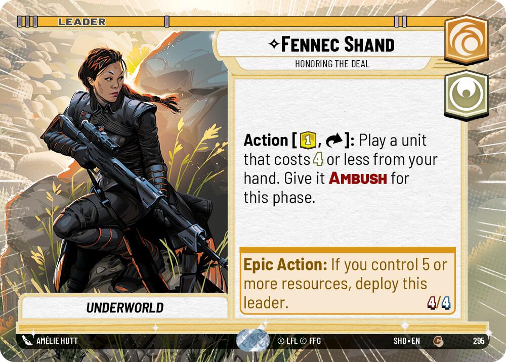 {SW-LD}Fennec Shand - Honoring the Deal (Hyperspace) (295) [Shadows of the Galaxy]