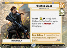 {SW-LD}Fennec Shand - Honoring the Deal (Hyperspace) (295) [Shadows of the Galaxy]