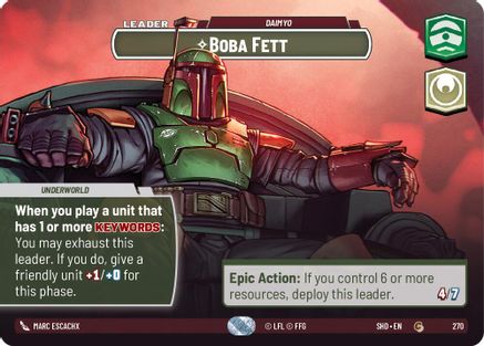 {SW-SH}Boba Fett - Daimyo (Showcase) (270) [Shadows of the Galaxy]