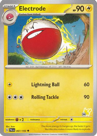 [PKM] Electrode (067/193) (Pikachu Stamp #56) [Battle Academy 2024]