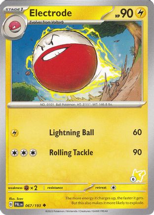 [PKM] Electrode (067/193) (Pikachu Stamp #6) [Battle Academy 2024]