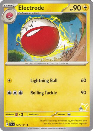 [PKM] Electrode (067/193) (Pikachu Stamp #25) [Battle Academy 2024]