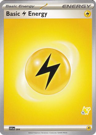 [PKM BE] Basic Lightning Energy (004) (Pikachu Stamp #11) [Battle Academy 2024]