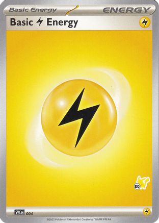 [PKM BE] Basic Lightning Energy (004) (Pikachu Stamp #20) [Battle Academy 2024]
