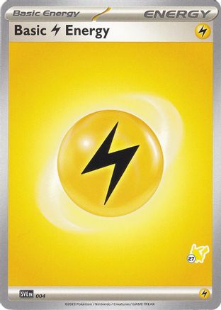 [PKM BE] Basic Lightning Energy (004) (Pikachu Stamp #27) [Battle Academy 2024]