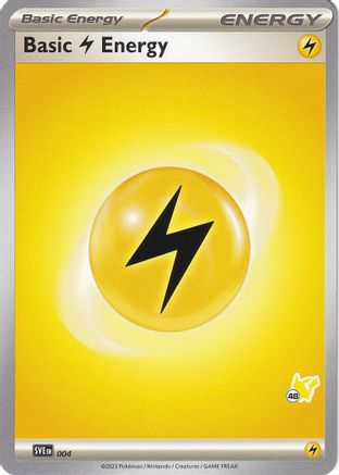 [PKM BE] Basic Lightning Energy (004) (Pikachu Stamp #48) [Battle Academy 2024]