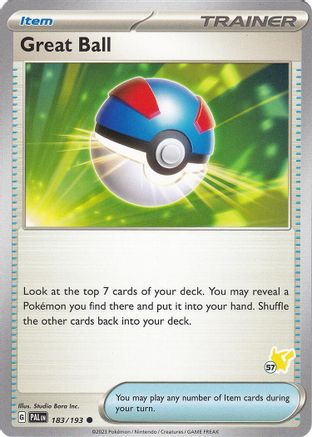 [TR] Great Ball (183/193) (Pikachu Stamp #57) [Battle Academy 2024]