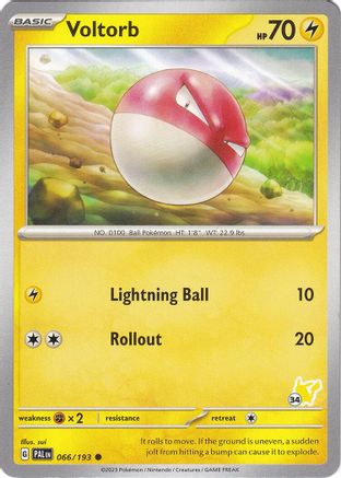 [PKM-C] Voltorb (066/193) (Pikachu Stamp #34) [Battle Academy 2024]