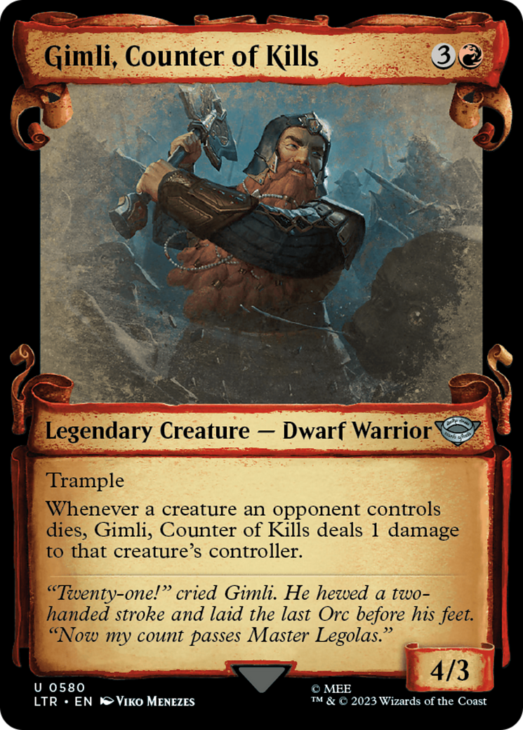 {C} Gimli, Counter of Kills [The Lord of the Rings: Tales of Middle-Earth Showcase Scrolls][LTR 580]