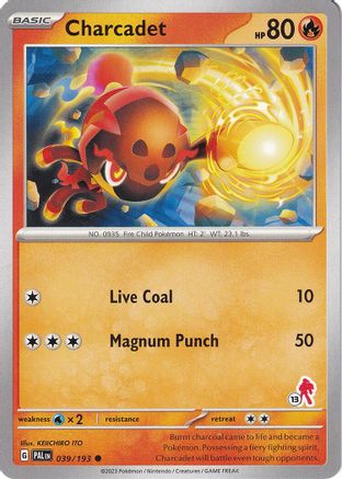 [PKM-C] Charcadet (039/193) (Armarouge Stamp #13) [Battle Academy 2024]