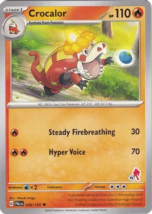 [PKM] Crocalor (036/193) (Armarouge Stamp #15) [Battle Academy 2024]