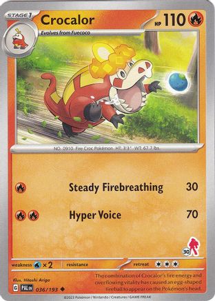 [PKM] Crocalor (036/193) (Armarouge Stamp #30) [Battle Academy 2024]