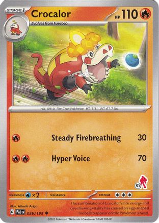 [PKM] Crocalor (036/193) (Armarouge Stamp #51) [Battle Academy 2024]