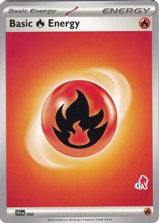 [PKM BE] Basic Fire Energy (002) (Armarouge Stamp #5) [Battle Academy 2024]