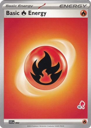 [PKM BE] Basic Fire Energy (002) (Armarouge Stamp #16) [Battle Academy 2024]