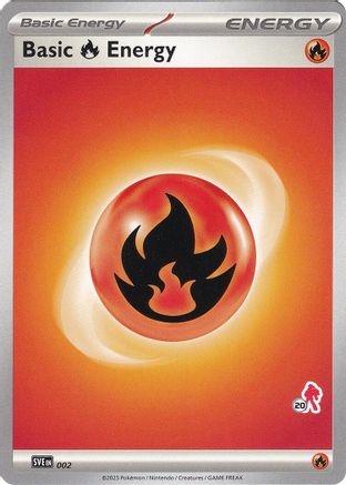 [PKM BE] Basic Fire Energy (002) (Armarouge Stamp #20) [Battle Academy 2024]