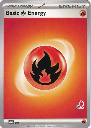 [PKM BE] Basic Fire Energy (002) (Armarouge Stamp #38) [Battle Academy 2024]