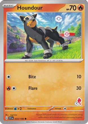 [PKM] Houndour (033/198) (Armarouge Stamp #7) [Battle Academy 2024]